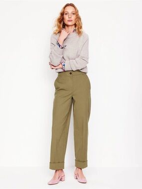 Boden NWT Women’s Olive Green Cuffed Pants Sz 14